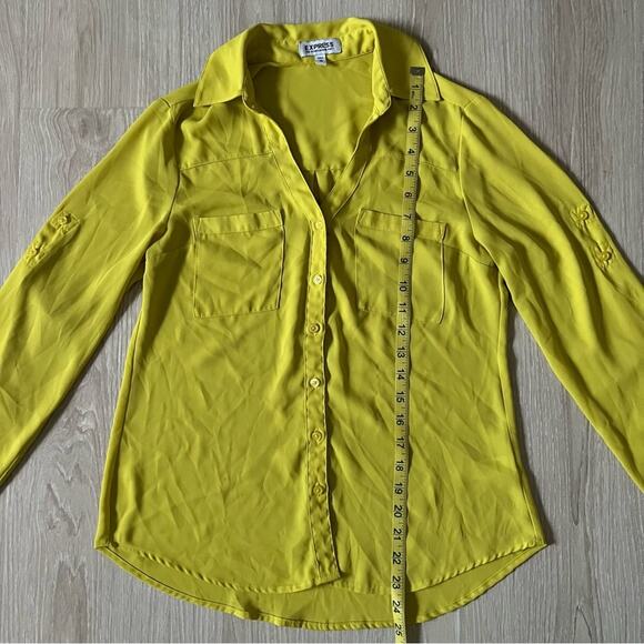 Express chiffon long sleeve button down blouse - Picture 5 of 7